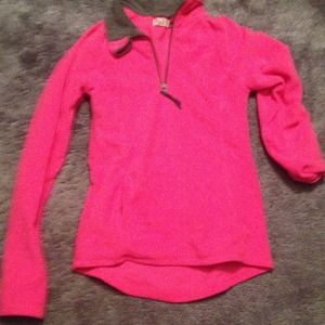 Pink quarter zip