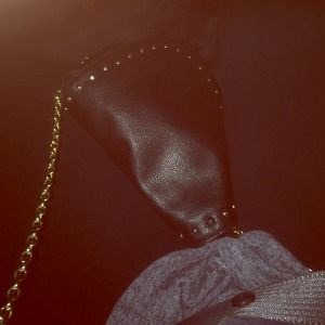 Black and gold purse