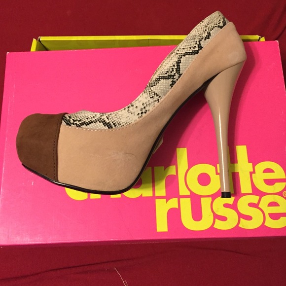 Charlotte Russe Nude Velvet shoes