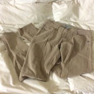 Light brown skinny jeans