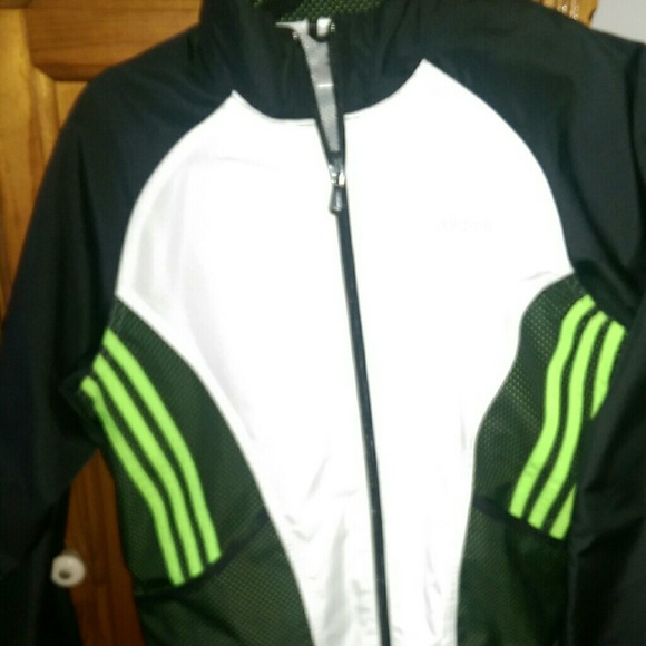 Adidas track suit black and neon for women