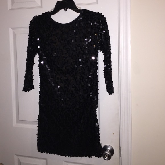 Black sequin dress