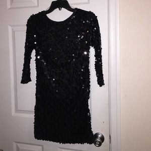 Black sequin dress