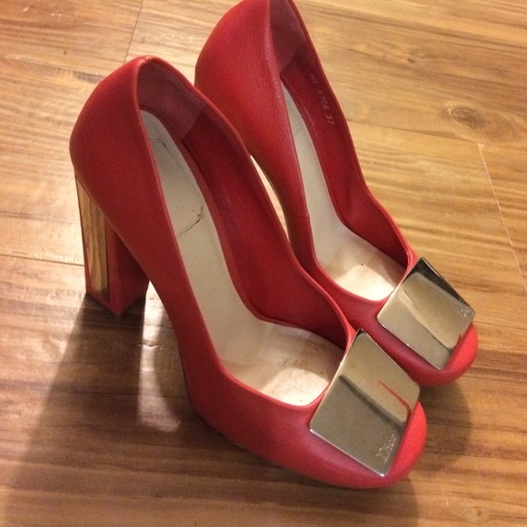 Dior Red platform pumps/ heels
