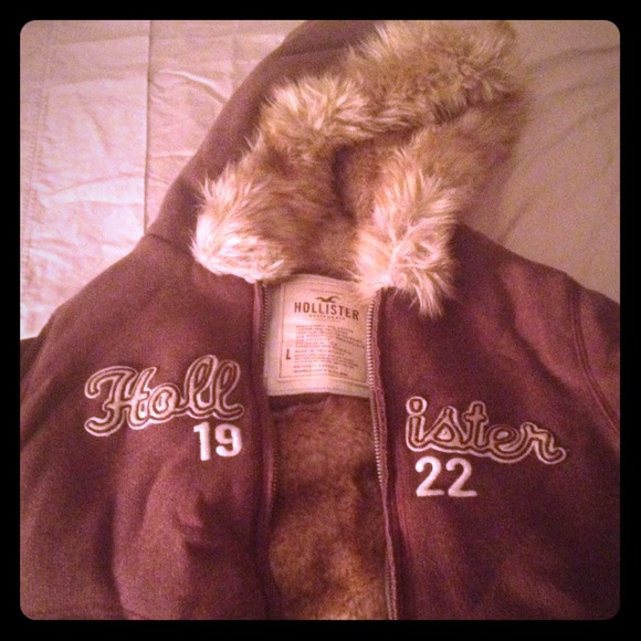 Hollister faux-fur lined hoodie