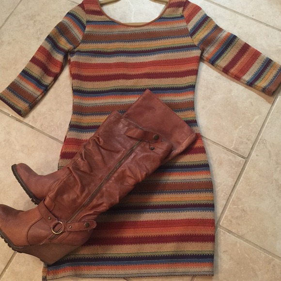 🎉🎉🎁HOST PIC 🎉🎉🎉🎉Boho Sweater Dress✌️🎉🎉🎉 - Picture 2 of 4