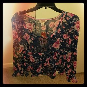 Stunning  Sapphire Floral Top