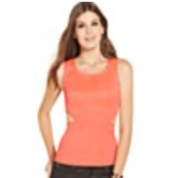 Juniors Cutout Tank Top - Coral