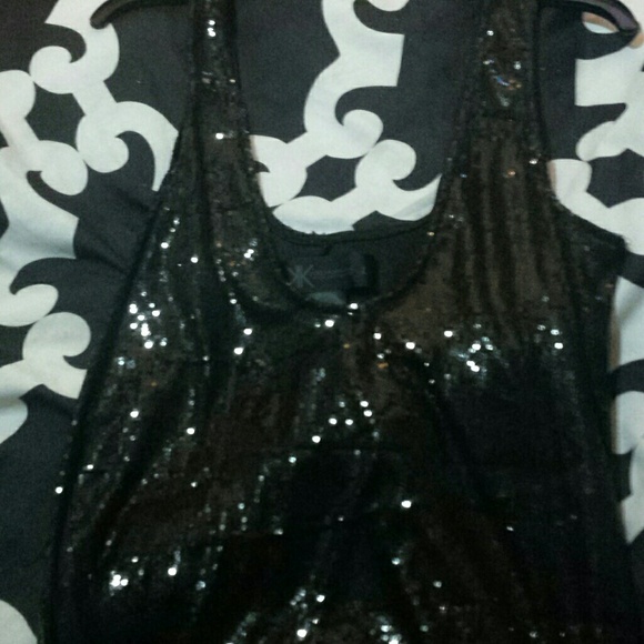 Black sequin top