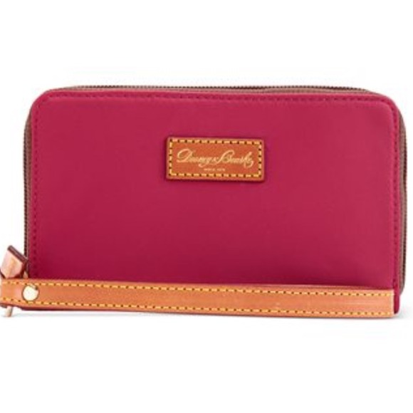 Dooney & Bourke red nylon wristlet NWT