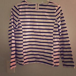 Navy and Crean Striped Sweater J Crew