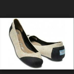 Toms Burlap Ballet Flats