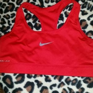 Nike red sports bra
