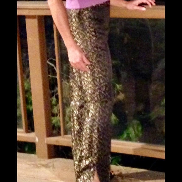Kenzie silky floral party pants with side slit