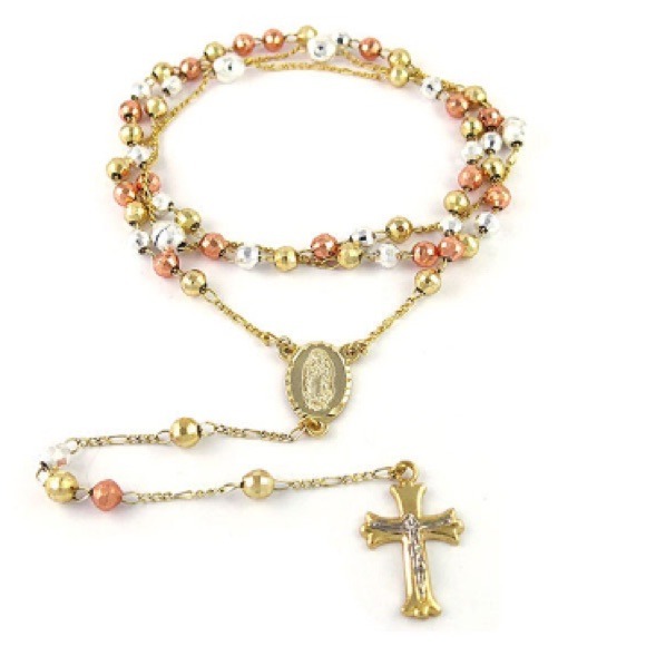 18k tri-color rosary 💕