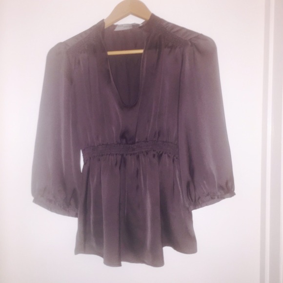 Zara Grey Blouse Size Large