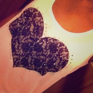 High/low heart tank top