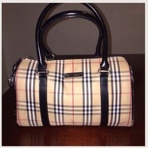 Tan, Red, and Black Plaid Purse Handbag
