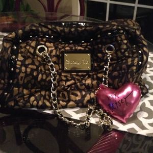 Betsey Johnson leopard purse