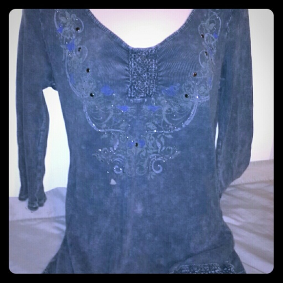 Rugged style boho blouse