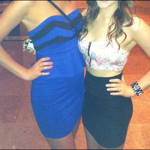 Chevron peplum dress