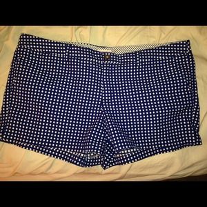 Blue and white shorts