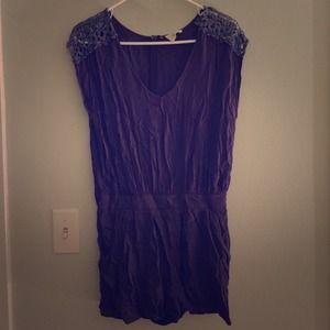 Eggplant Lace Romper