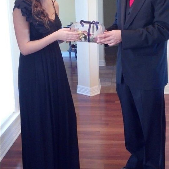 David's Bridal Black Dress - Picture 1 of 3