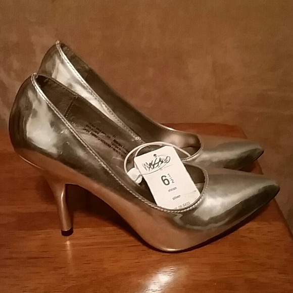 Silver high heels