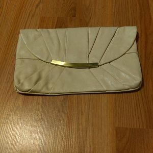Nude beige clutch