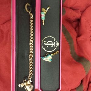 Juicy couture charm bracelet and charms