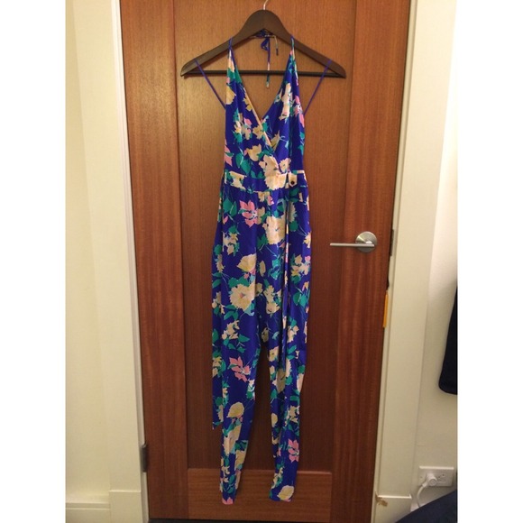 ๐ทSOLD๐ท Yumi Kim Blue Floral Jumpsuit - Picture 2 of 4