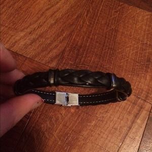 Black and silver accented bangle