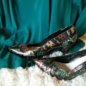 REDUCED!!!Authentic snake skin 4 inch heels.