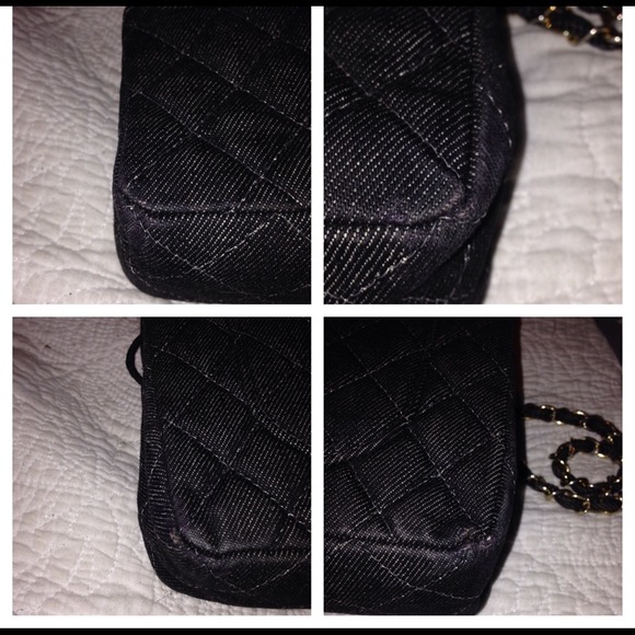 100% AUTH CHANEL BLACK DENIM CLASSIC HANDBAG!!! - Picture 4 of 4