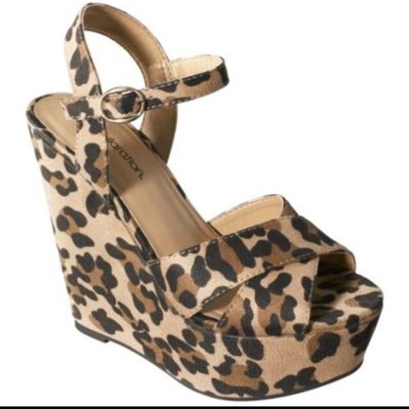 Xhilaration Shoes - Cheetah Print Wedges