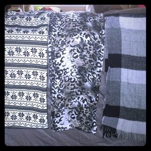 Three scarves