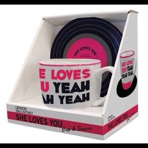 Beatles record mug cup and saucer set 😃😃