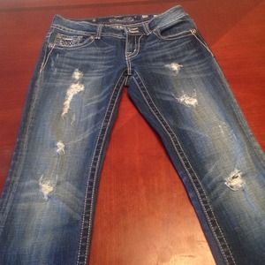 Womens Miss Me Straight leg jeans