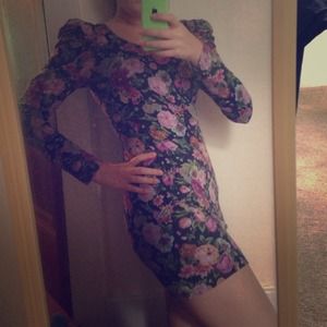 Floral Body Con Dress