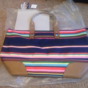 Brand New Stella & Dot Getaway Bag Multistripe
