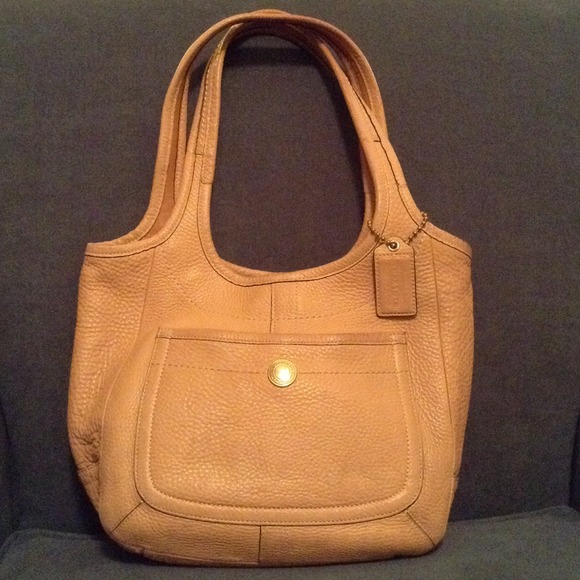 Coach pebbled leather legacy ergo shoulder bag