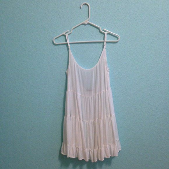 brandy melville white jada dress