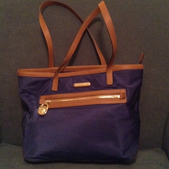 Michael Kors Kempton nylon small tote blue