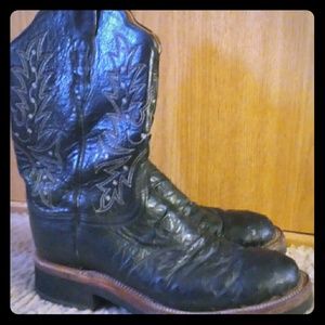 Black Lucchese Ostrich boots ladies 9.5 B