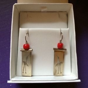 Handcrafted Sterling Crane Earrings