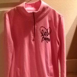 Pink Victoria's Secret half zip pullover
