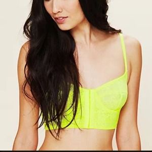 Free People Intimately Lace Bustier Underwire Bra