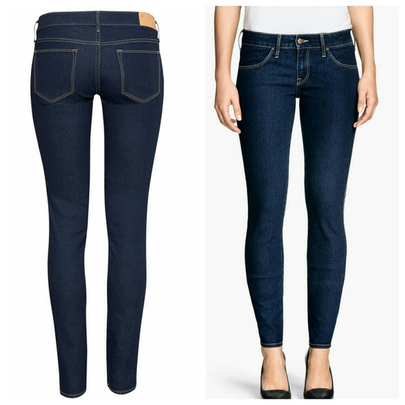 H&M Denim - H&M dark denim low jeans