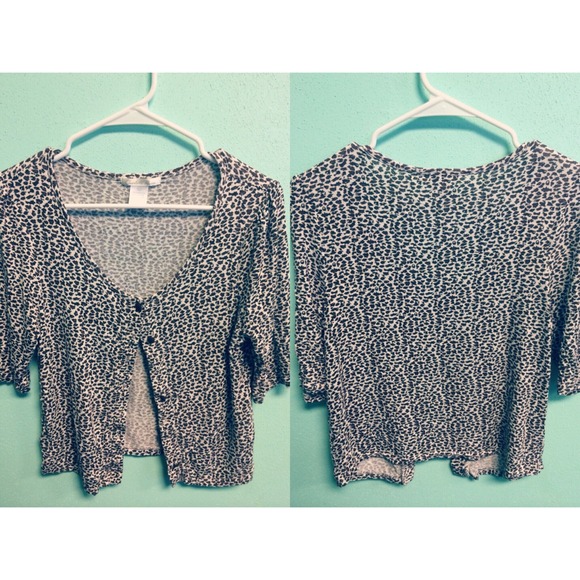 Charlotte Russe leopard/cheetah print cardigan - Picture 2 of 3